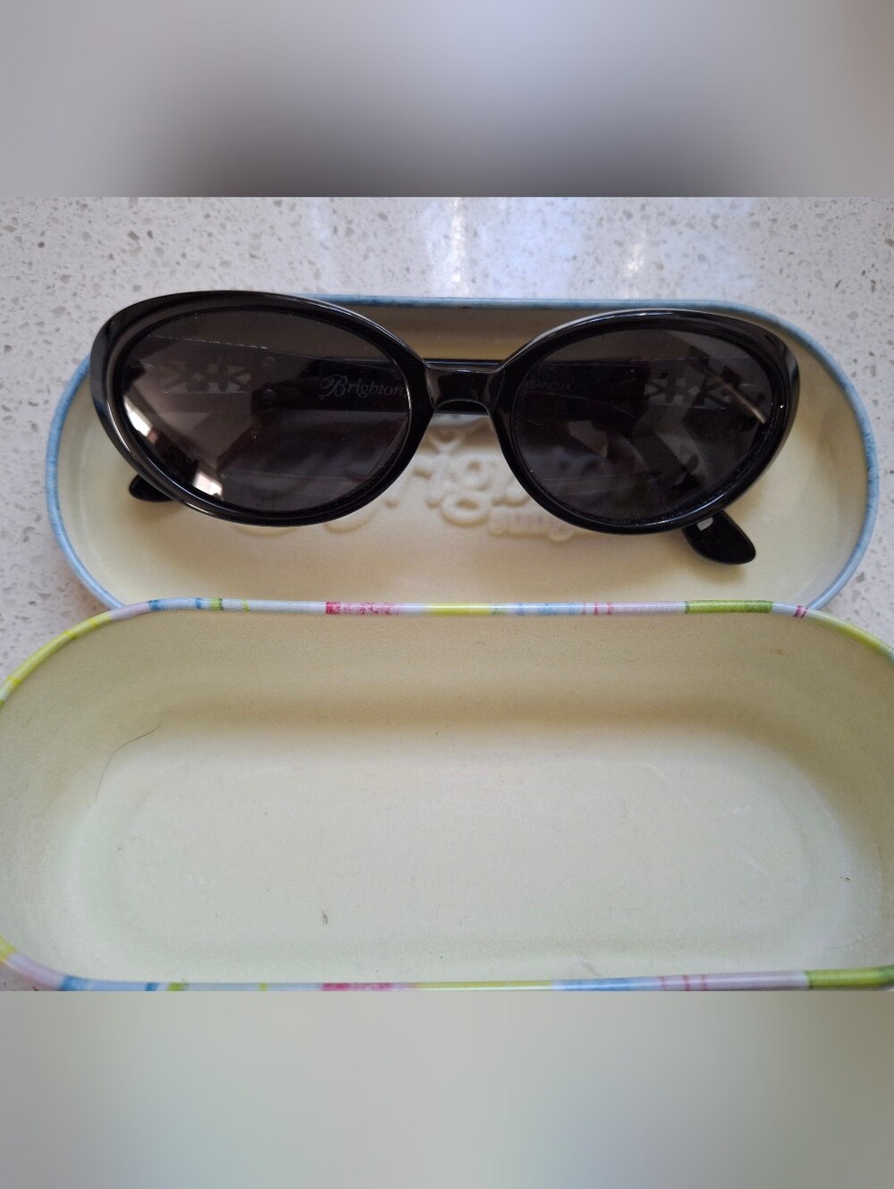 Brighton Black Cat-Eye Sunglasses